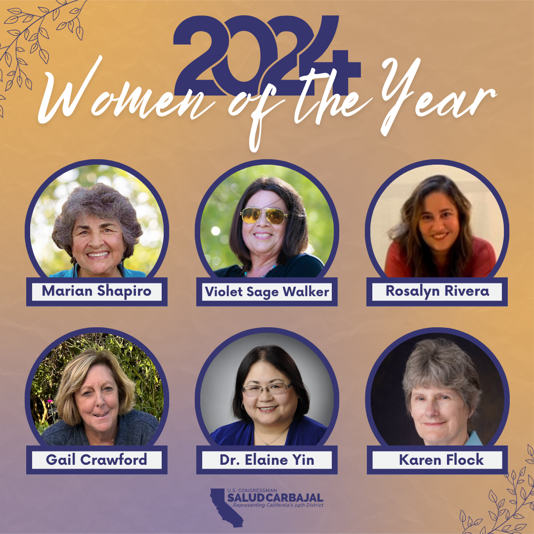Carbajal Announces 2024 Women of the Year Award Winners