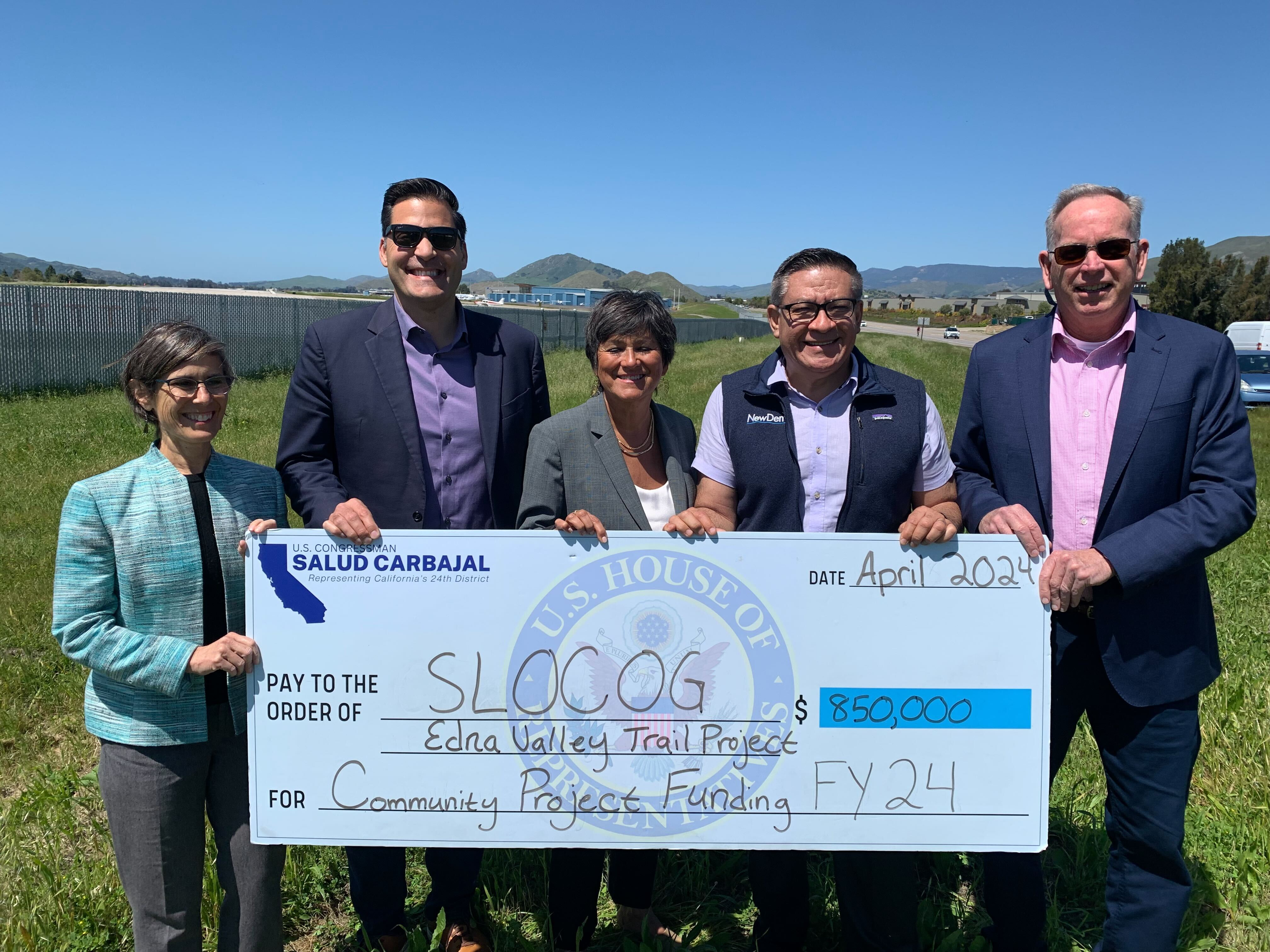Rep. Carbajal Highlights New $850,000 Award to San Luis Obispo County to Construct New Additions to the Edna Valley Trail 
