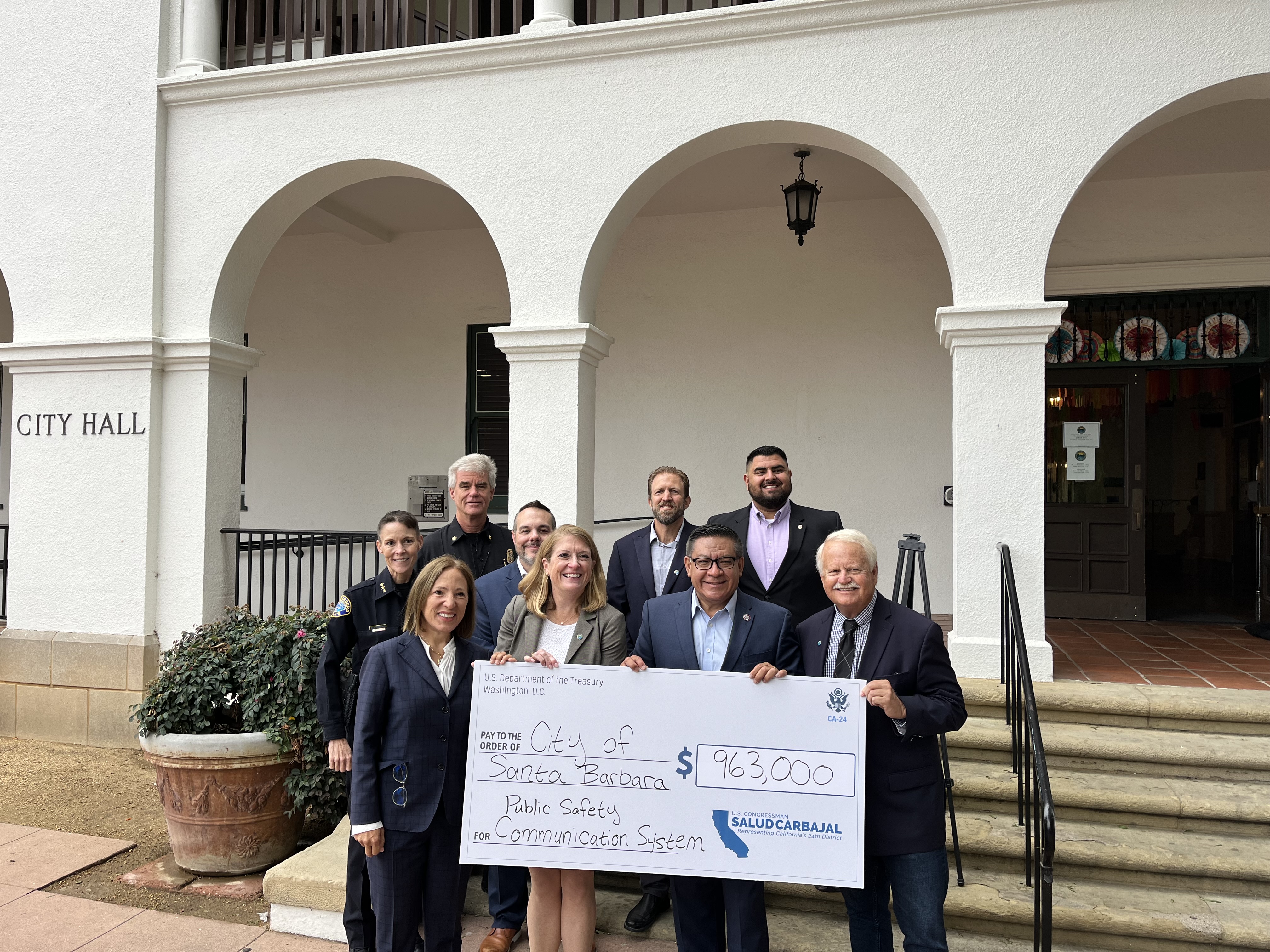 Rep. Carbajal Highlights $963,000 in Federal Funding for Upgrades to City of Santa Barbara’s Radio Systems with California Lt. Governor Eleni Kounalakis, City Officials and First Responders