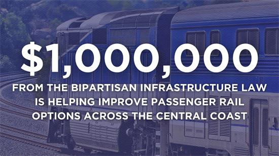 Rep. Carbajal Announces Bipartisan Infrastructure Law Delivering $1,000,000 to Improve Central Coast Passenger Rail Options