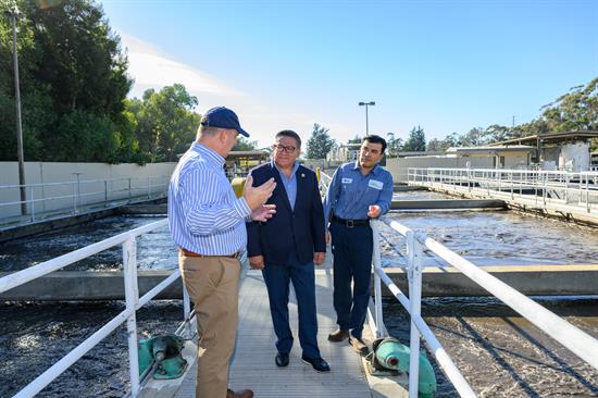 Rep. Carbajal toured facilities at the Montecito Sanitary District in October. 