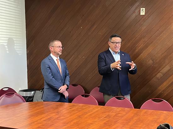 Congressman Salud Carbajal and Deputy Director of Primary Care and Family Health Division for the Santa Barbara County