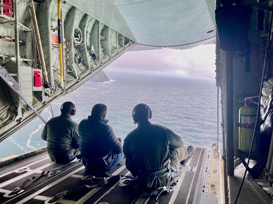 Ranking Member Salud Carbajal flies with Coasties on a visit to Coast Guard Air Station Kodiak in Kodiak, Alaska in 2022