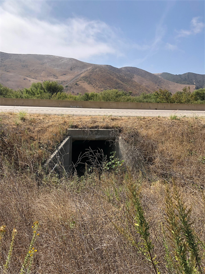 The culvert that will be expanded by CalTrans on U.S. Highway 101 by Gaviota Beach Road 